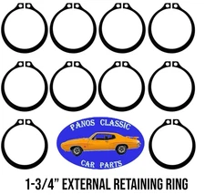 1-3/4" External Retaining Snap Circlip Ring High Quality Black Oxide 10pcs #892