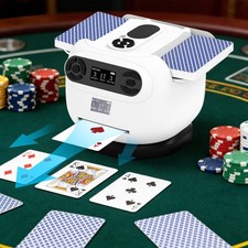 Automatic Card Shuffler and Dealer, 2 in 1 360&deg; Rotating Card Shuffling+Dealing