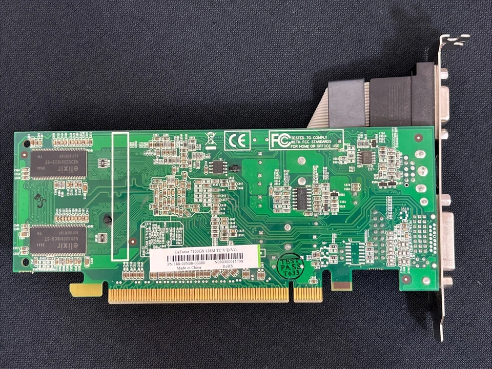 Vintage NVIDIA GeForce 7100GS 128MB TC V/D/VO Video/Graphics Card DVI/VGA/S-Vid - Image 4 of 4