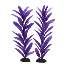 2-Pack 12 Inch Aquarium Silk Aquarium Plants, Artificial Plastic Plant for Sm...