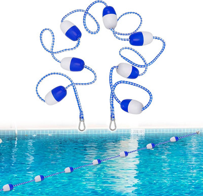 16Ft -20Ft Adjustable Pool Safety Rope with Floats, Floating Pool Divider- Sturd
