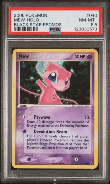 2006 PSA 8.5 Mew - Cosmos Holo Black Star 40 Promo Pokemon Pop 3