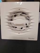 Newlec 100mm (4") Slim Line Bathroom Extractor Fan IP44 158mm Cover