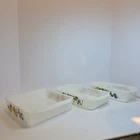 3 Pieces Vintage 1960s Fire King Gay Fad Studios, hand painted, baking