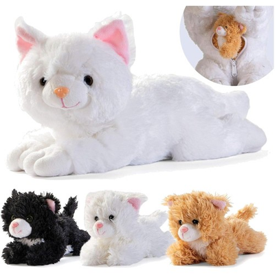 #ad Adorable Plush Cat Toy Set: Mommy Cat with 3 Baby Kittens Gift for Kids $54.59