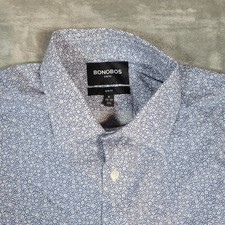 Bonobos Mens Slim Fit Floral Pattern Shirt XL 16 1/2 Stretch