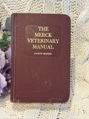 Merck Veterinary Manual 4th Edition 1973 Hardcover Thumb Index Vet Medicine Book