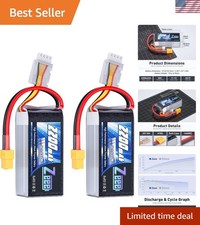 High-Performance 11.1V 2200mAh Lipo Battery 2 Pack for RC Airplanes  Drones