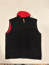 Pendleton black reversible fleece vest with red accents