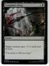 Scorpion's Sting 65 Common Marvel's Spider-Man Magic: The Gathering Foil NM