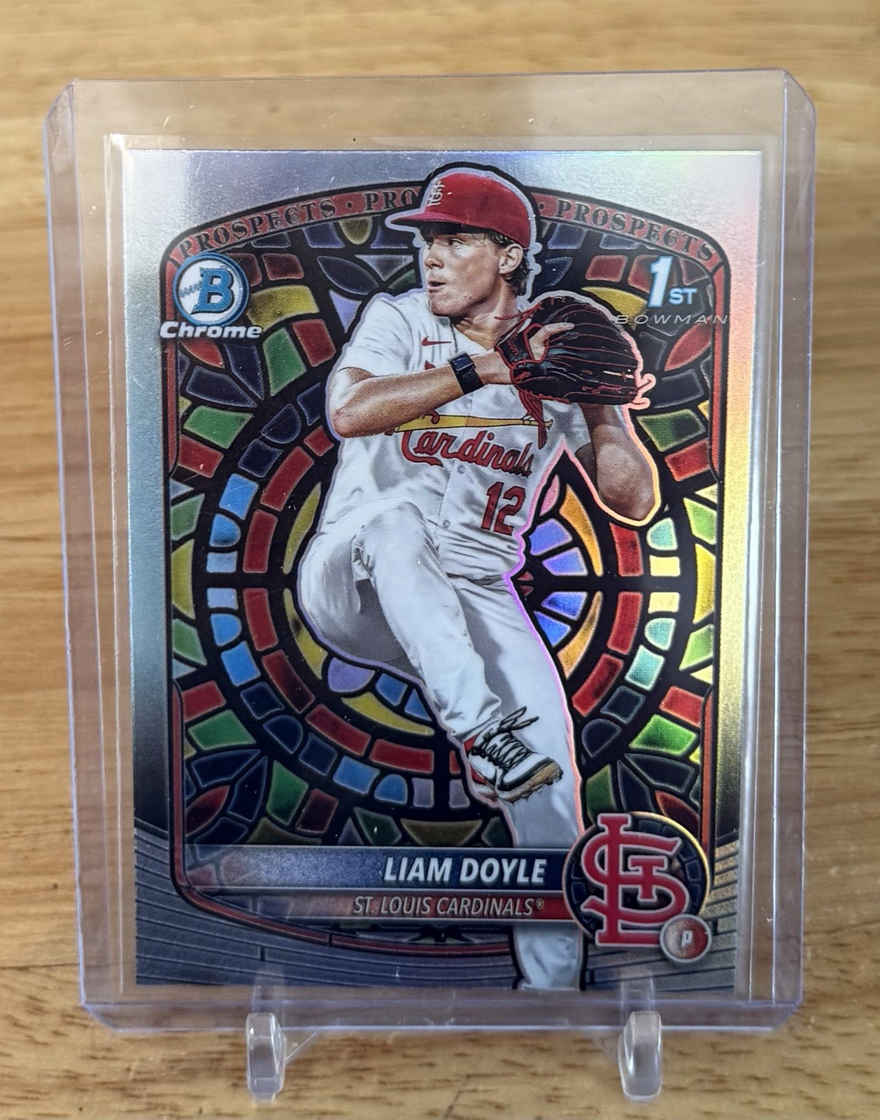 2025 Bowman Draft Liam Doyle Chrome Etched In Glass SPP St Louis Cardinals