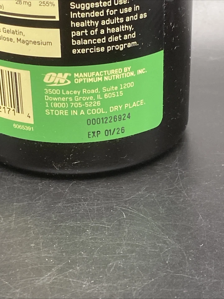 Zinc Magnesium Aspartate, 180 Capsules - Image 3 of 3