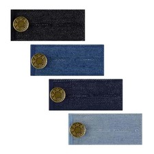 4-Piece Adjustable Waistband Extender - Denim Waist Extenders for Pants,