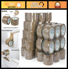 Wide Brown Packing Tape 3" - 48 Rolls Heavy Duty Shipping  Moving Tape, 2.4 Mil