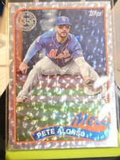 2024 Topps Series 1 Pete Alonso #89B-87 35th Anniversary Silver Crackle Mets