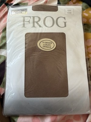 FROG Footless Tights 70 Denier Luxury Opaque One Size New  tan