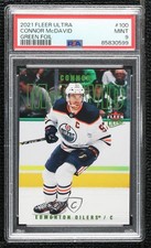 2021 Upper Deck Fleer Ultra Green Foil 23/25 Connor McDavid #100 PSA 9 MINT 00d2
