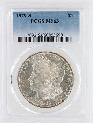 1879-S Morgan Silver Dollar PCGS MS63 S$1 San Francisco Minted No Reserve