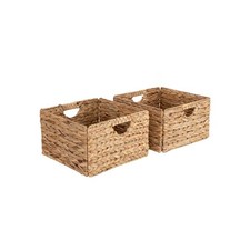 Laundry Bin Basket with Handles, Storage for Clothes Linens Toys, 2-Pack