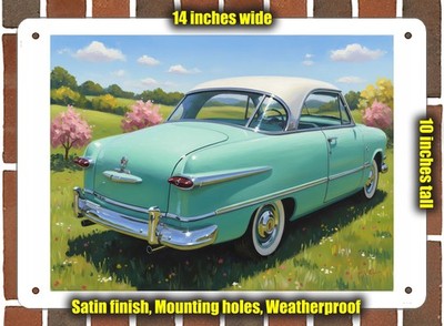 Metal Sign - 1951 Ford Victoria Coupe 2 Oil Painting - 14x10