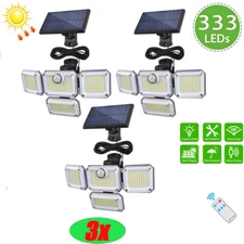 333 LED Solar Lights Outdoor Waterproof Motion Sensor Security Wall Lamp 3000LM