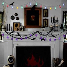 Led decorated Halloween lights Bat Decor Lamp Hanging Light Garden 1.5 Meter