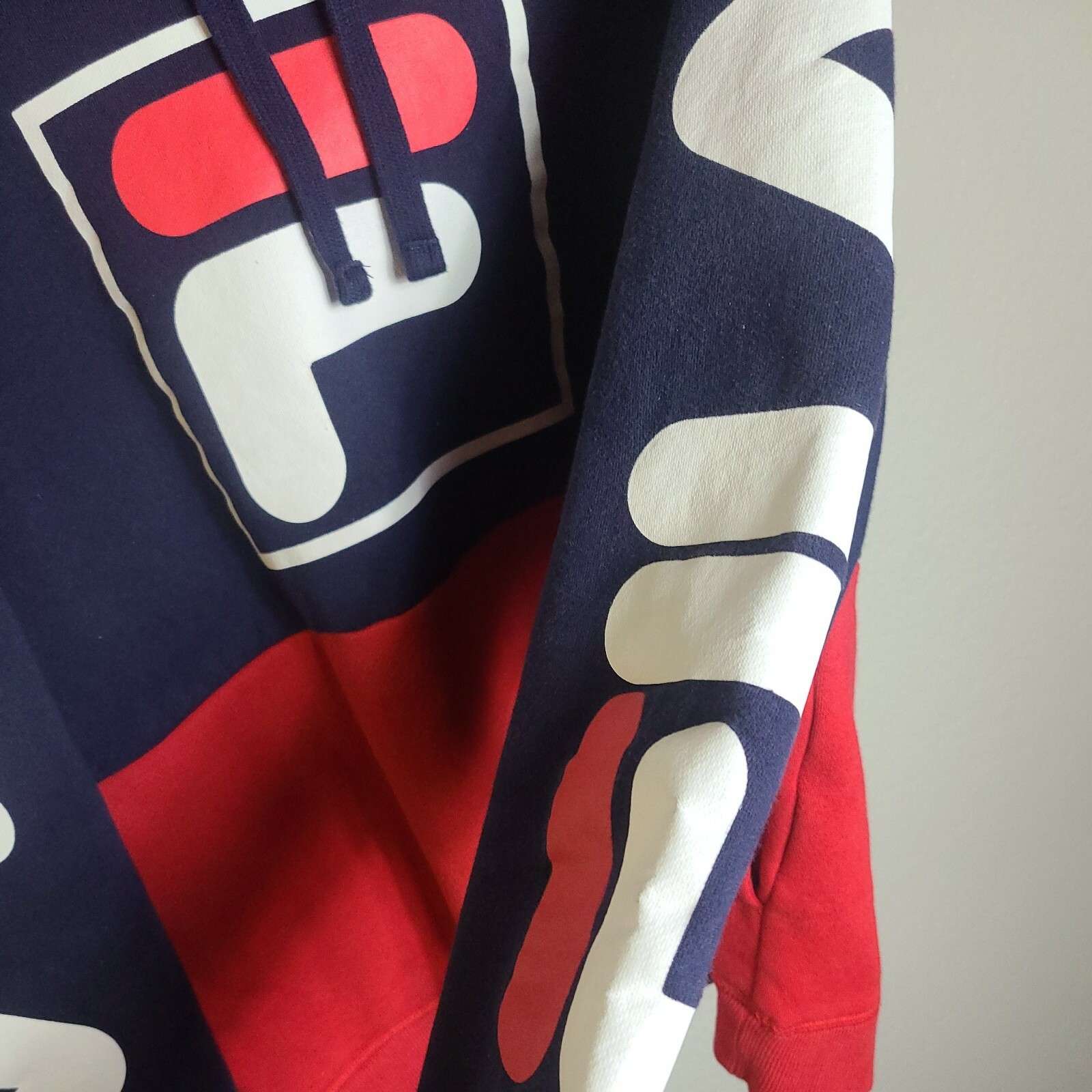 FILA Felpa con cappuccio felpa con cappuccio rossa bianca e blu (TAGLIA MEDIA)