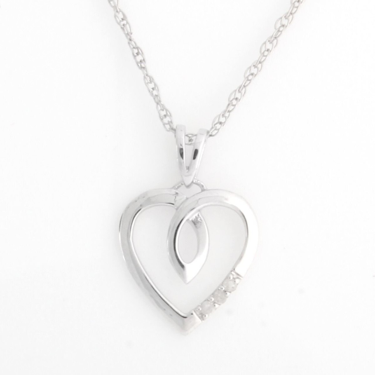 ネックレス・ペンダント Valentine Heart Necklace Heart Diamond Necklace, 0.05ct Diamond Heart Love Pendant