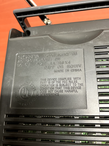 WORKS - Rare Vtg SONY ICF-36 Portable 4Band RADIO WEATHER / TV / AM / FM - Picture 4 of 8