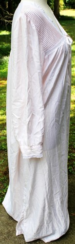 VTG 70s Barbizon Pink Nightgown Cuddleskin Women M Floral Embroidery Retro Grann - Picture 6 of 10