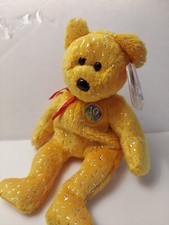 TY Beanie Baby - DECADE the Bear (Orange Version)