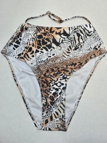 Women's Bikini Bottoms High Waisted Swimsuit Thongs Cheeky Bathing Suit Large