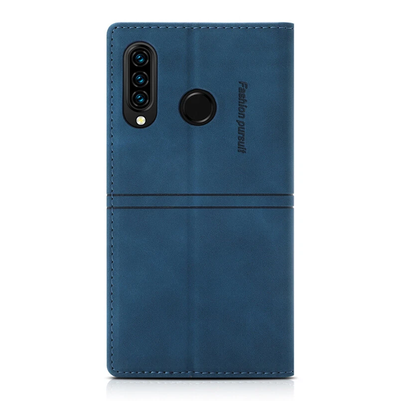 Slim Leather Case Cover for Huawei P40/P30/P20 Lite Pro Magnetic Flip Wallet - Image 4 of 4