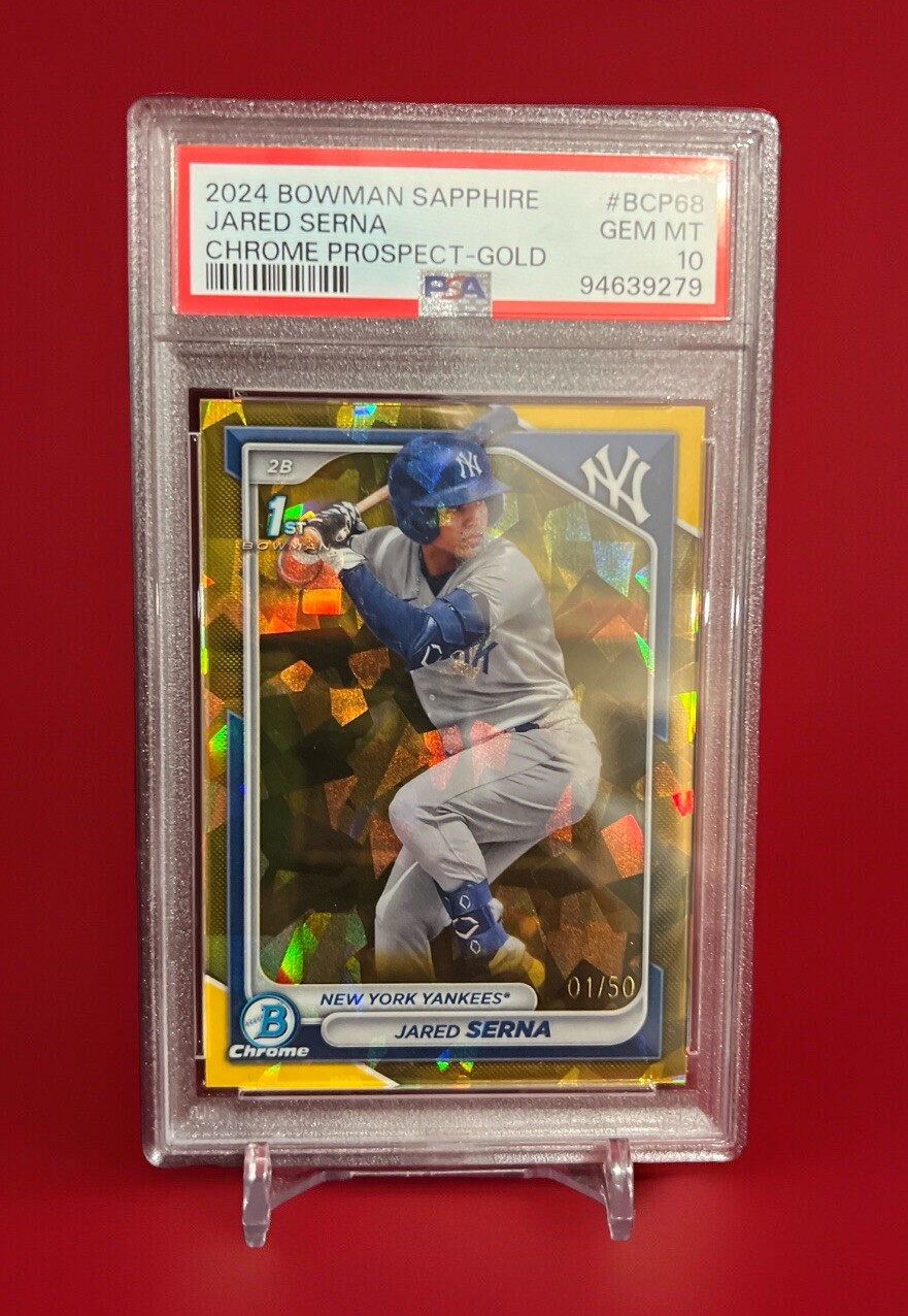 2024 Bowman Sapphire - Jared Serna - 1st Bowman - Gold #01/50 - PSA 10 - POP 2