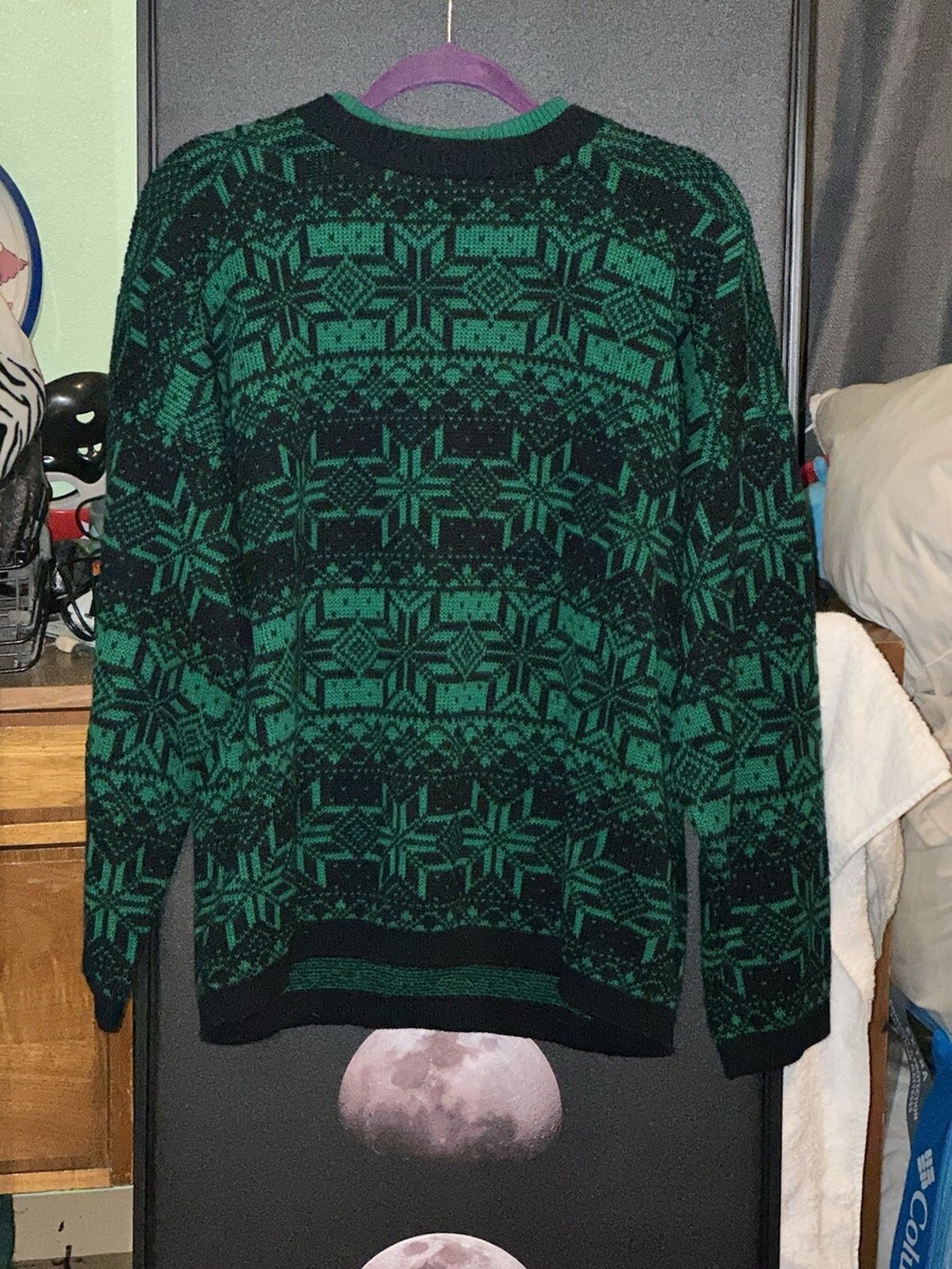 vintage 90s gitano green patterned sweater (never worn  display picture 3