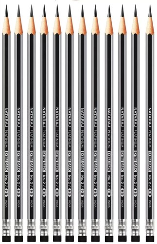 Snap -Resistant 2B School Pencils with Rubber Tip Stationery Office Kids Art - Picture 10 of 16