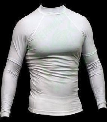 Rash Guard Rash Weste alle Sportarten weiß MMA Lauf Body Rüstung