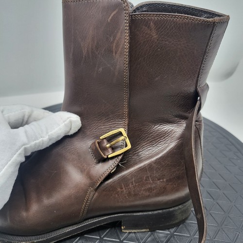 Botas al tobillo de cuero marrón Sergio Rossi talla EU 38,5/US 8,5 para mujer - Imagen 10 de 10