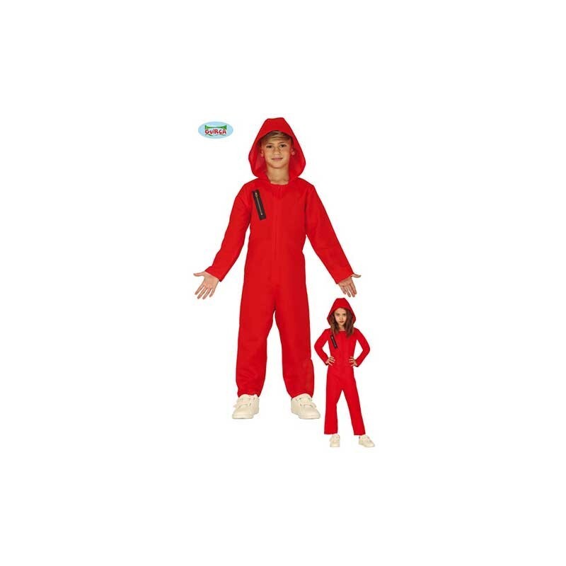 COSTUME CARNEVALE LA CASA DI CARTA VESTITO LADRO BAMBINO UNISEX LA CASA DE PAPEL
