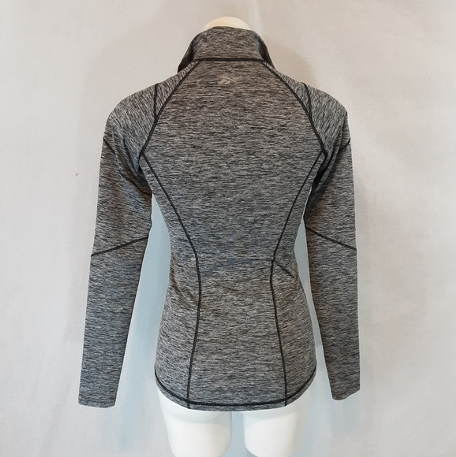 Reebok Quarter Zip Pullover Jacket Small Black Gr… - image 5