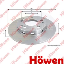 Fits Mercedes 190 1982-1993 + Other Models Brake Disc Front Howen #1