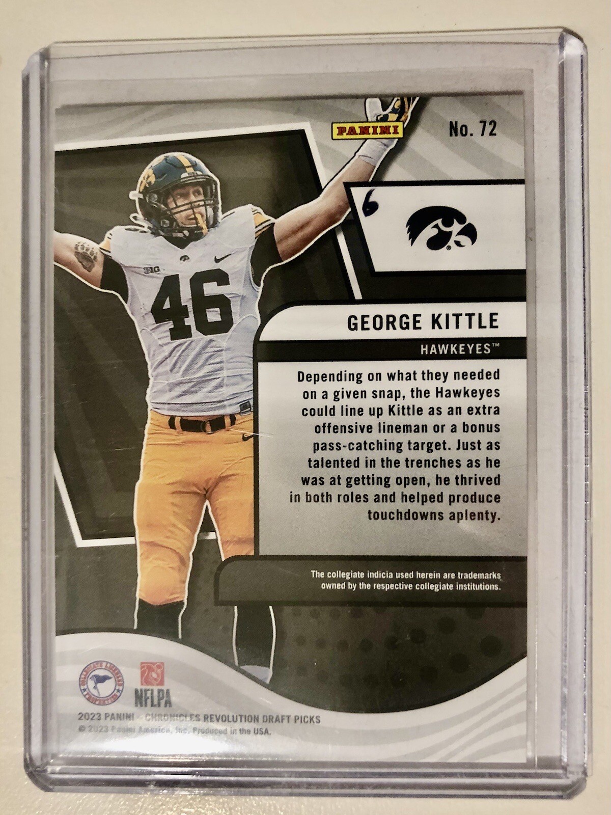 Kittle 2023 Chronicles Revolution Draft Picks 72 Iowa
