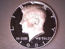 1981 S **PROOF** KENNEDY HALF DOLLAR **FREE SHIPPING**