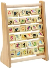 Wooden Alphabet Abc Activity Center For Toddlers & Kids 1-5 Years –Educationa