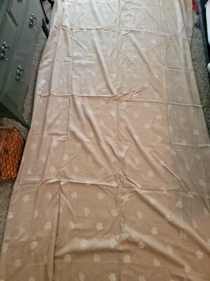 Diva Mumbai Santa Anna Cloth Linen Tablecloth Reversible 70×120 Taupe Vtg 