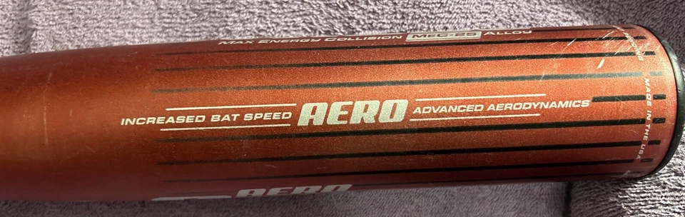 Bate de béisbol Nike Aero Strobe MEC 25 31/28 2 5/8" barril -3 certificado de béisbol Foto 4 de 4