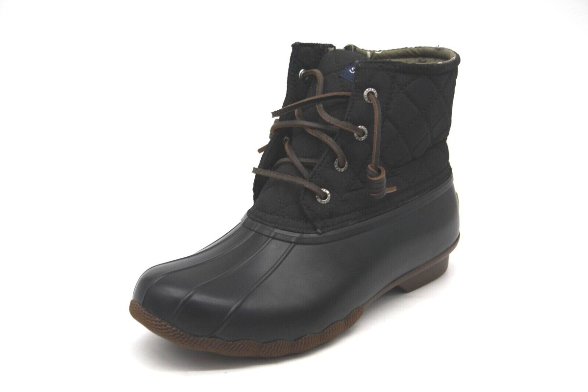 SPERRY Women's Saltwater Quilted Duck Boot NYLON BLACK STS94063 | eBay