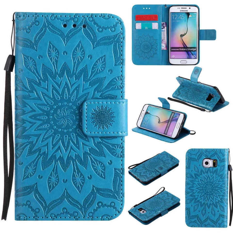 For Samsung Galaxy S7 S8 S9 S10 Plus Leather Wallet Card Holder Flip