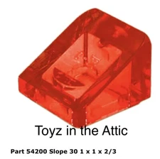 Lego 1x 54200 Trans-Red Slope 30 1 x 1 x 2/3 10497