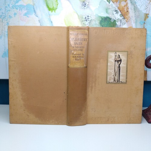 The Canterbury Tales 1934 Geoffrey Chaucer Rockwell Kent Illustrated HC Classic - Picture 2 of 15
